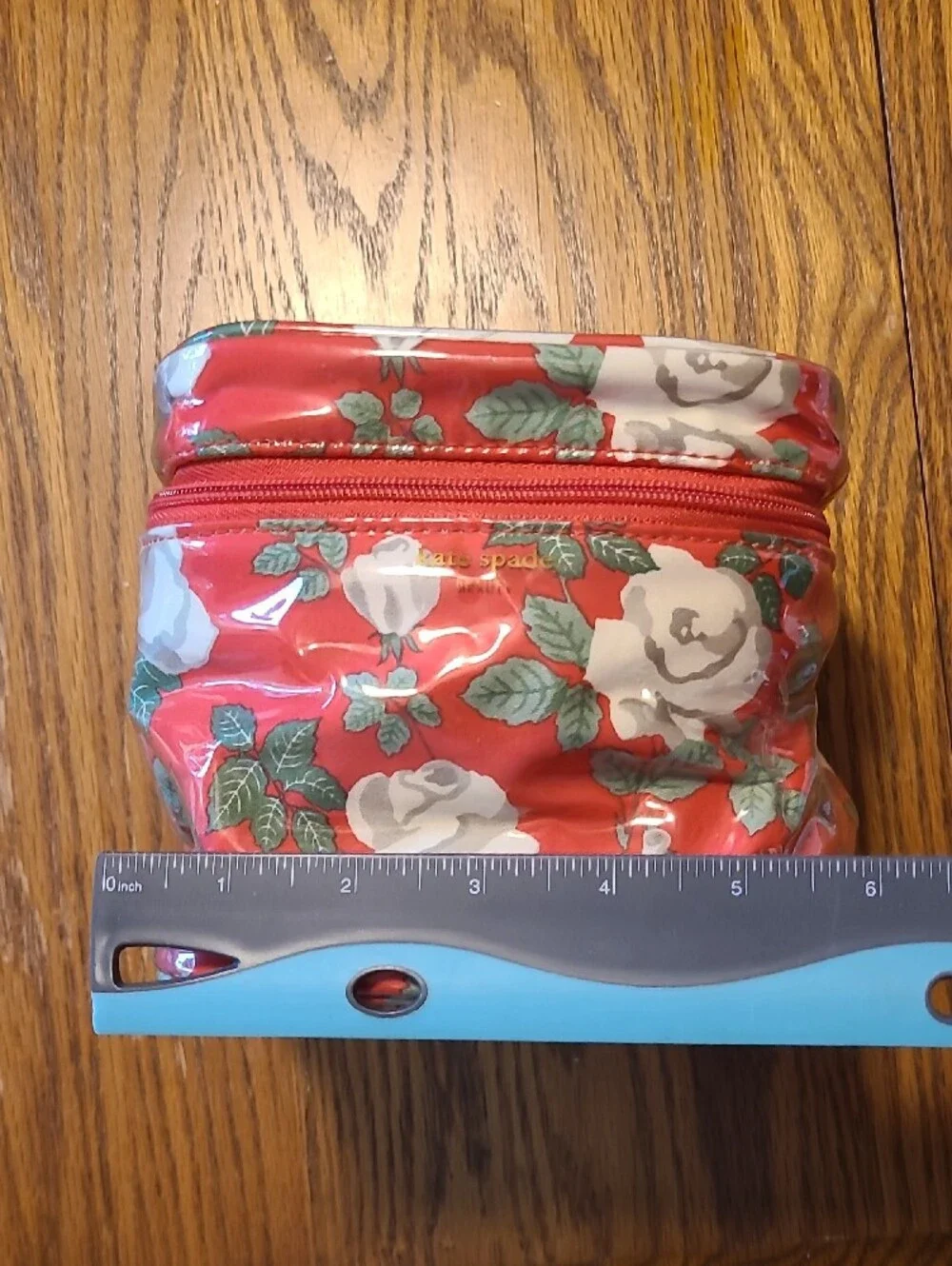 kate spade Coral Floral Vinyl Cosmetic Case